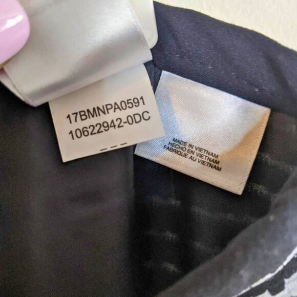 Nine West Pencil Skirt Women's Size 8 Black White Textured Stretch Slim Fit - Picture 8 of 14